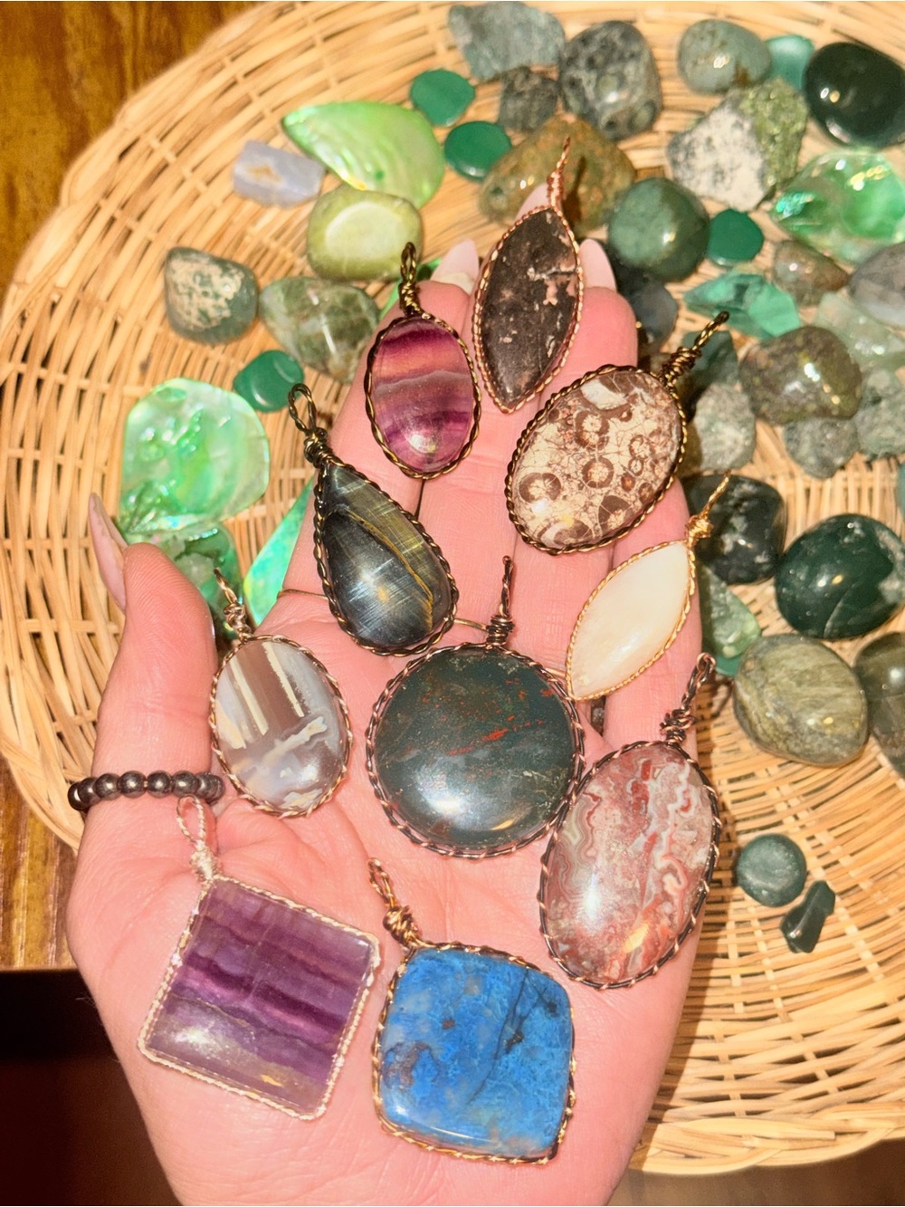 Handmade Multicolor Stone Pendant MORE NEW STYLES